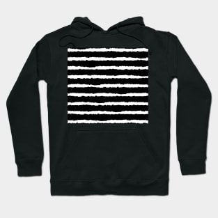 Black Horizontal Stripe Seamless Pattern Hoodie